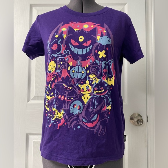 Uniqlo Tops - Pokemon Ghost Gengar Uniqlo Mimikyu Haunter Purple T-Shirt Top XS